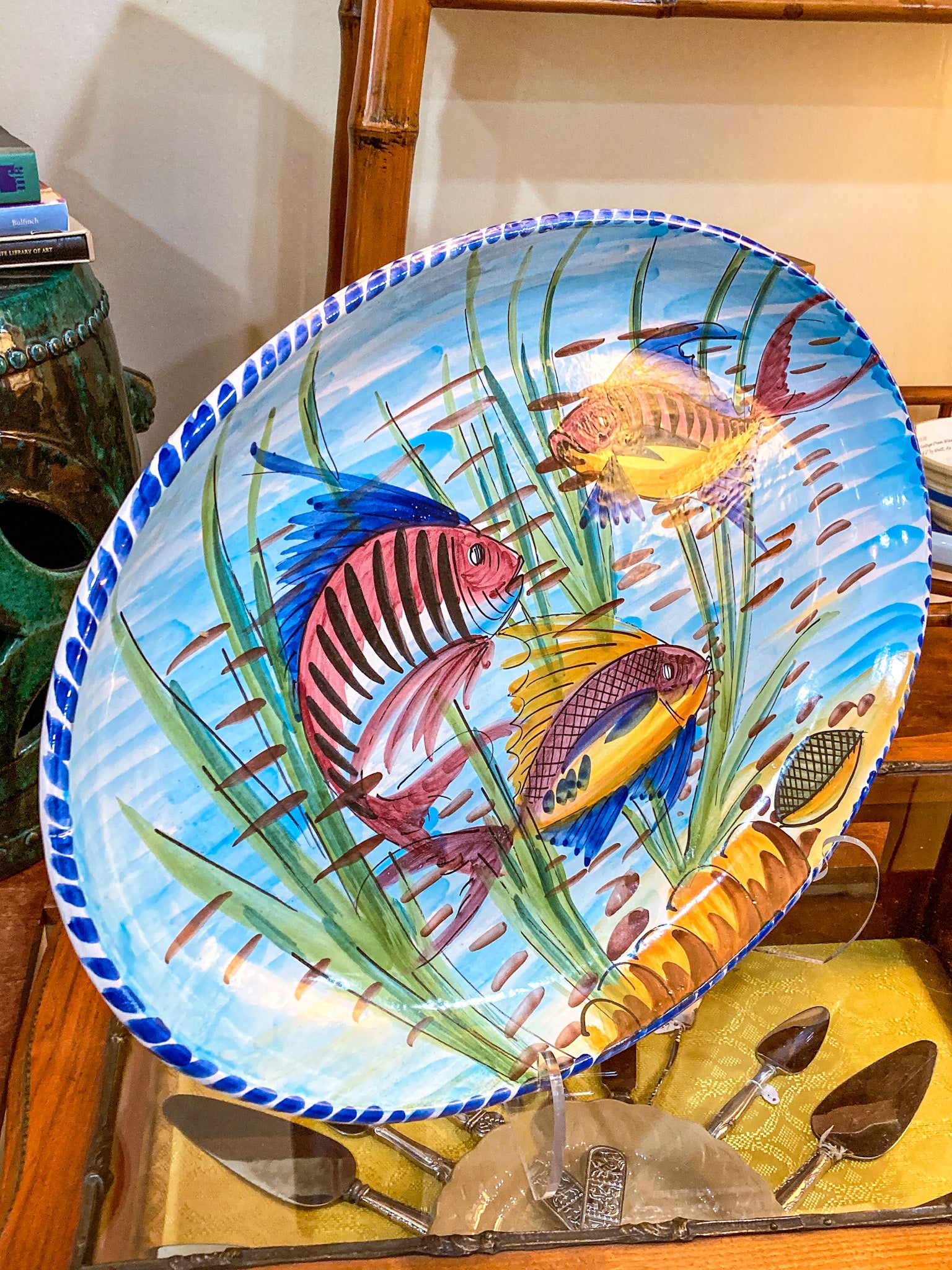 Hand Painted LATIN AMERICA Fish deals Platter