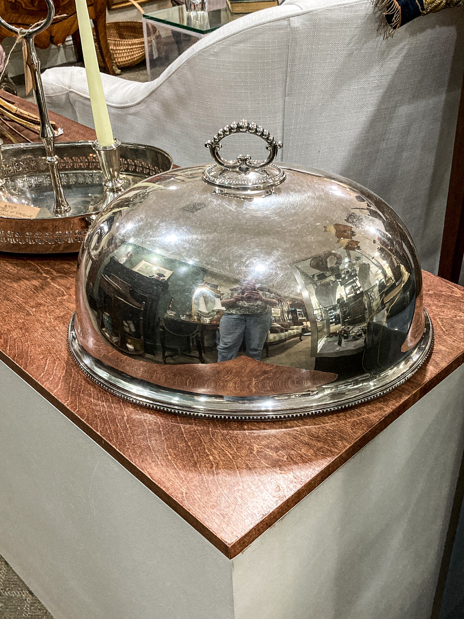 Late 19th Century William Hutton & Sons English Silver Plated Entree Dome