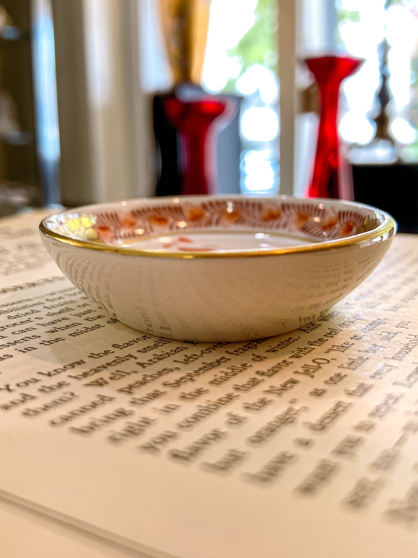 Miniature Herend Chinese Bouquet Hand Painted Porcelain Trinket Ring Dish