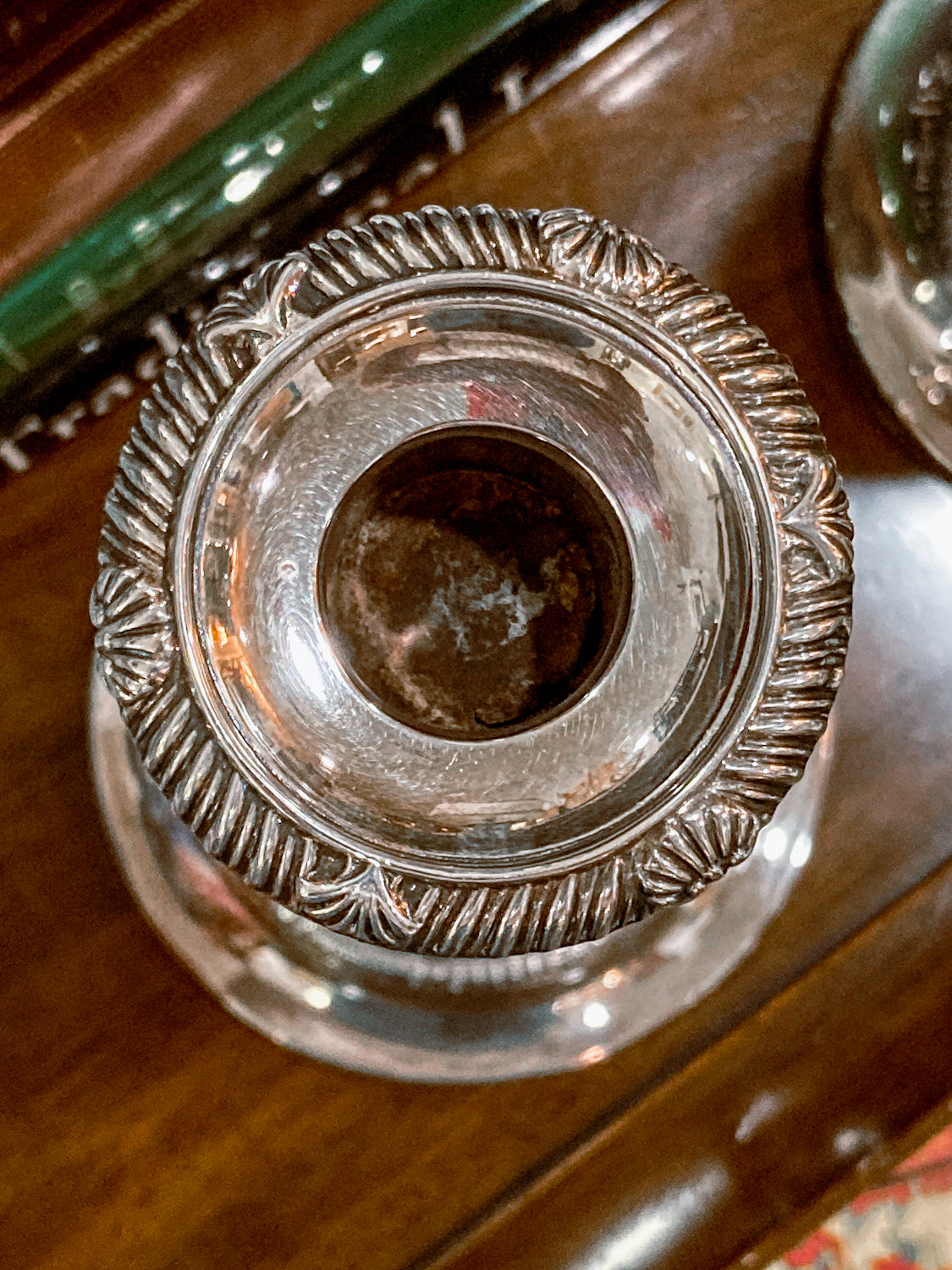 Pair 20th Century Georgian Style Silver-Plated Tall Weighted Candlesticks