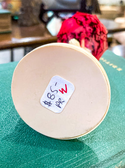 Pair Antique Celluloid Folk Figural Couple with Umbrellas Toothpick Holders