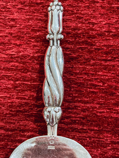 Pair Vintage Georg Jensen Pattern #91 Sterling Silver Fish Serving Set