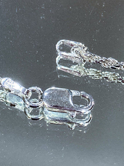 Radiant Italian 925 Sterling Silver Twisted Rope 7-Inch Chain Bracelet