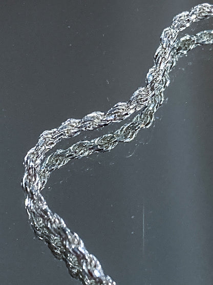 Radiant Italian 925 Sterling Silver Twisted Rope 7-Inch Chain Bracelet