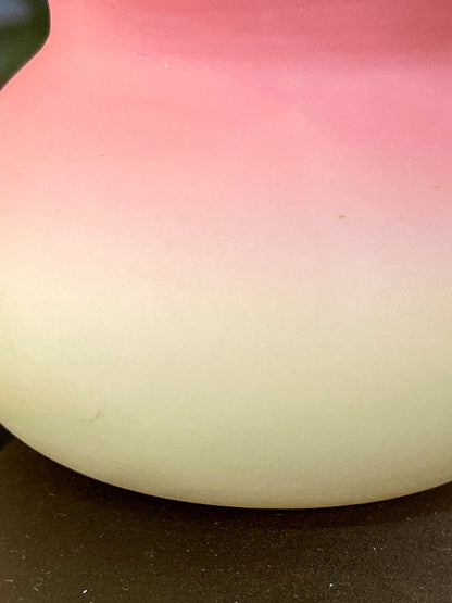 Antique Mt. Washington Pink Yellow Burmese Glass Toothpick Holder