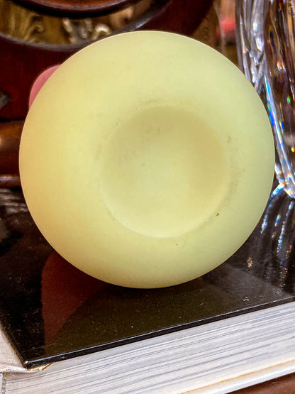 Antique Mt. Washington Pink Yellow Burmese Glass Toothpick Holder