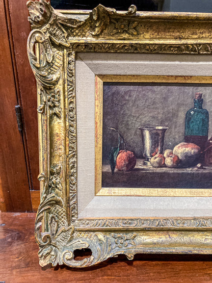 Reproduction 18th Century Jean Siméon Chardin Ornate Framed Goblets Still Life Print