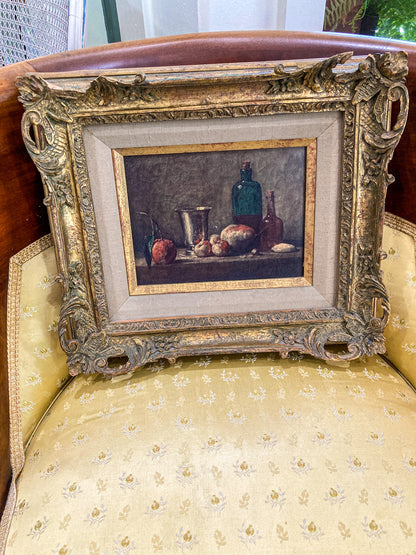 Reproduction 18th Century Jean Siméon Chardin Ornate Framed Goblets Still Life Print