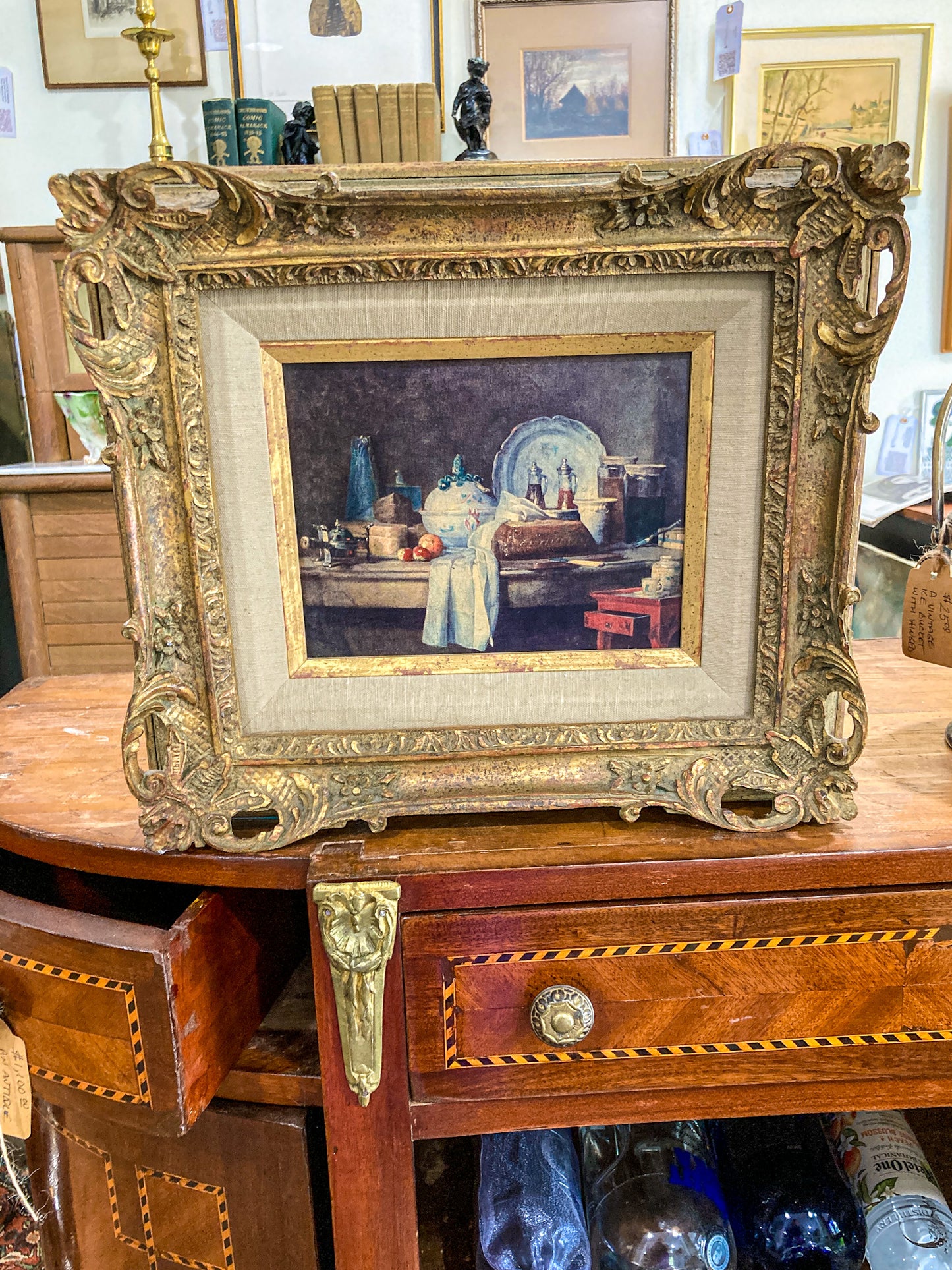 Reproduction 18th Century Jean Siméon Chardin Ornate Framed Still Life Print