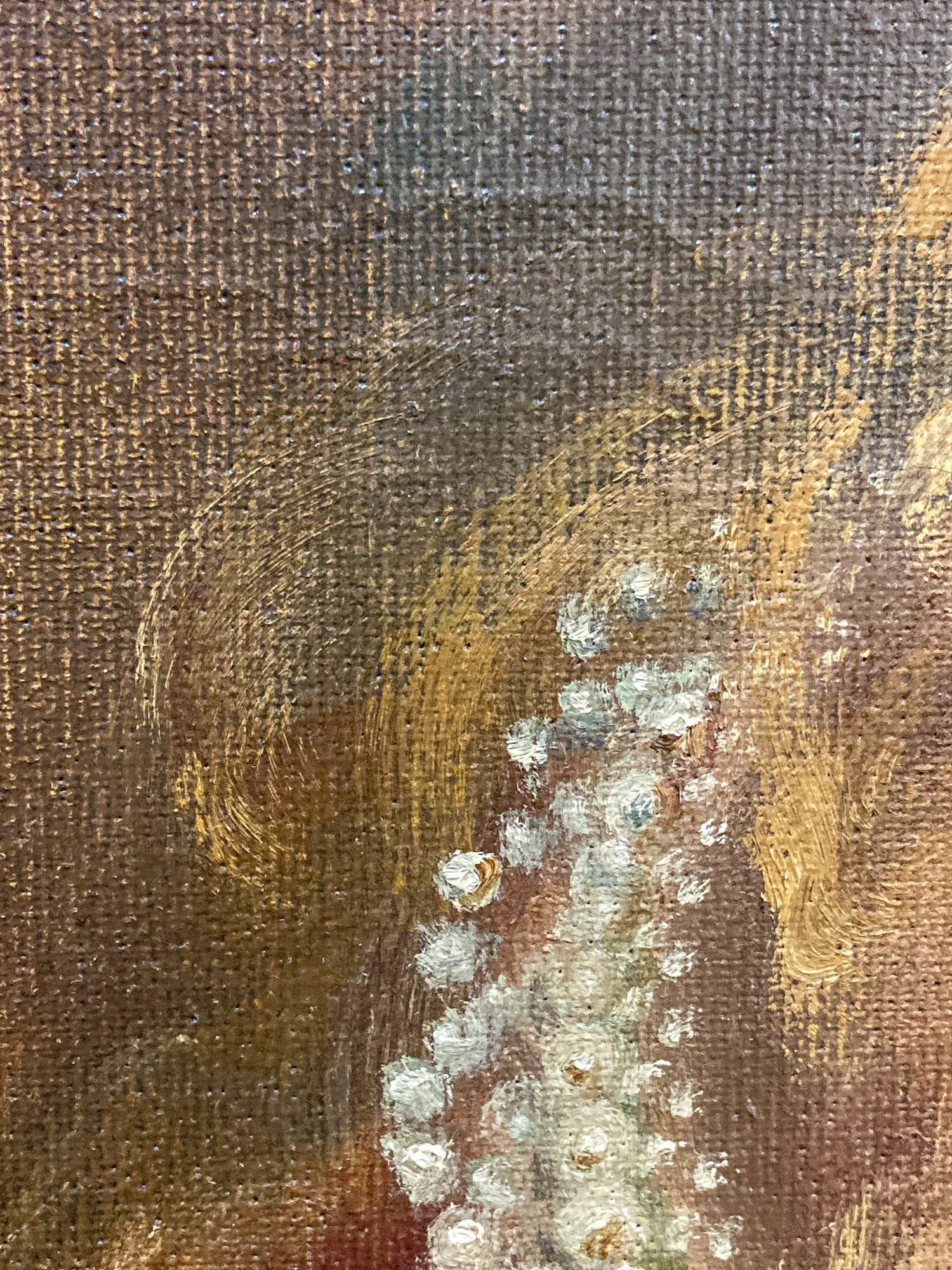 Antique Inspired Woman in Mirror Robert Martin (1918-1998) Framed Oil Canvas Painting