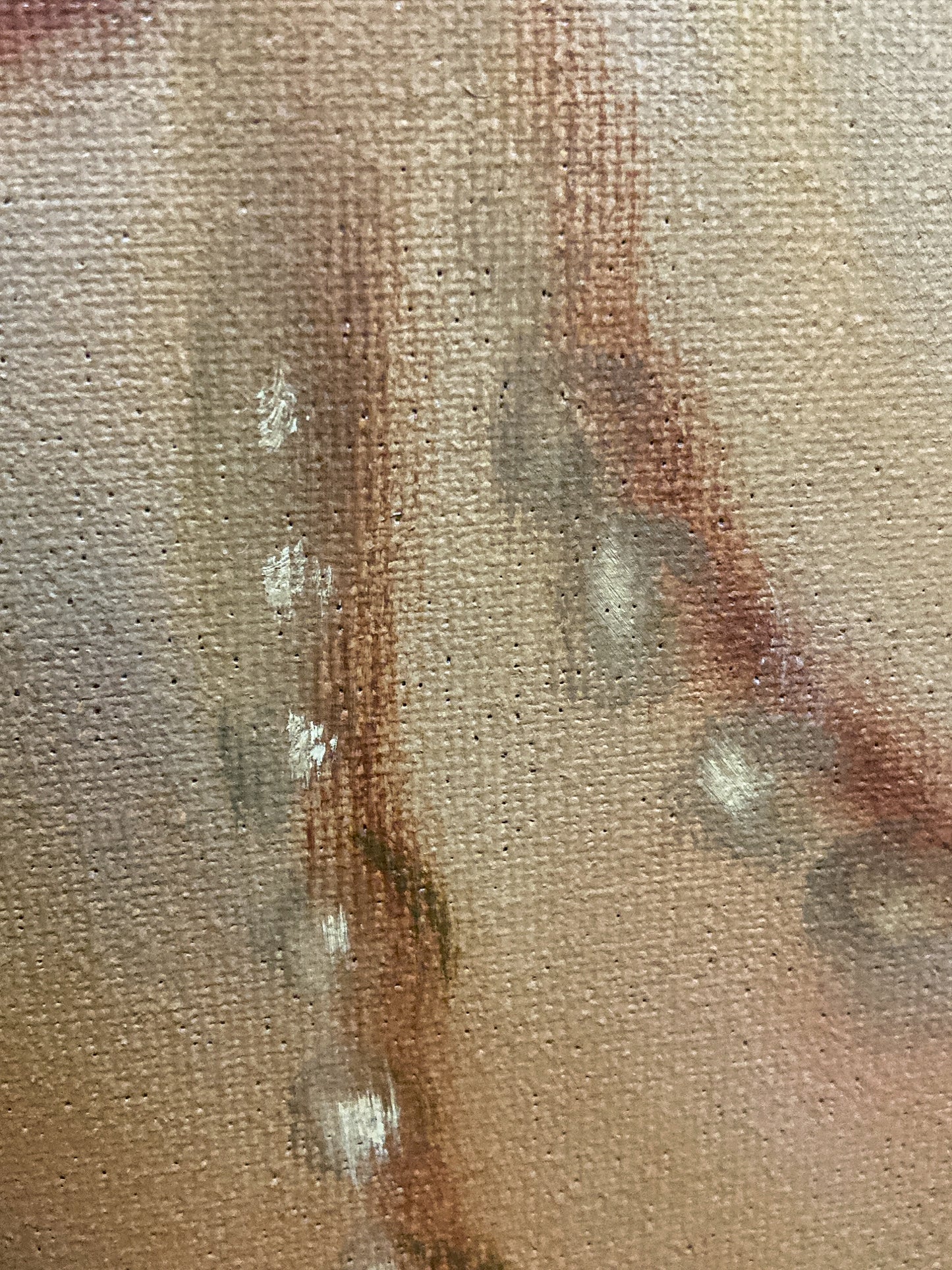 Antique Inspired Woman in Mirror Robert Martin (1918-1998) Framed Oil Canvas Painting