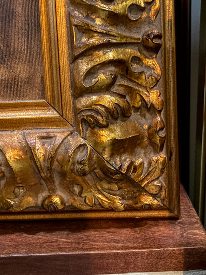 Antique Inspired Woman in Mirror Robert Martin (1918-1998) Framed Oil Canvas Painting