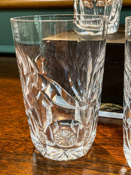 Set of Six Waterford Ashling Clear Crystal 10oz Tumblers Drink Glasses