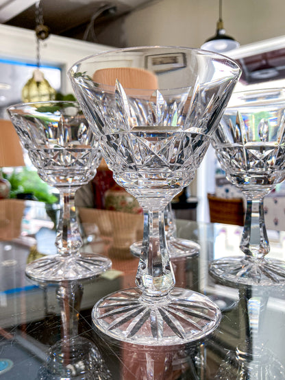 Set of Four Waterford Clear Crystal Kylemore Stemmed Cocktail Glasses