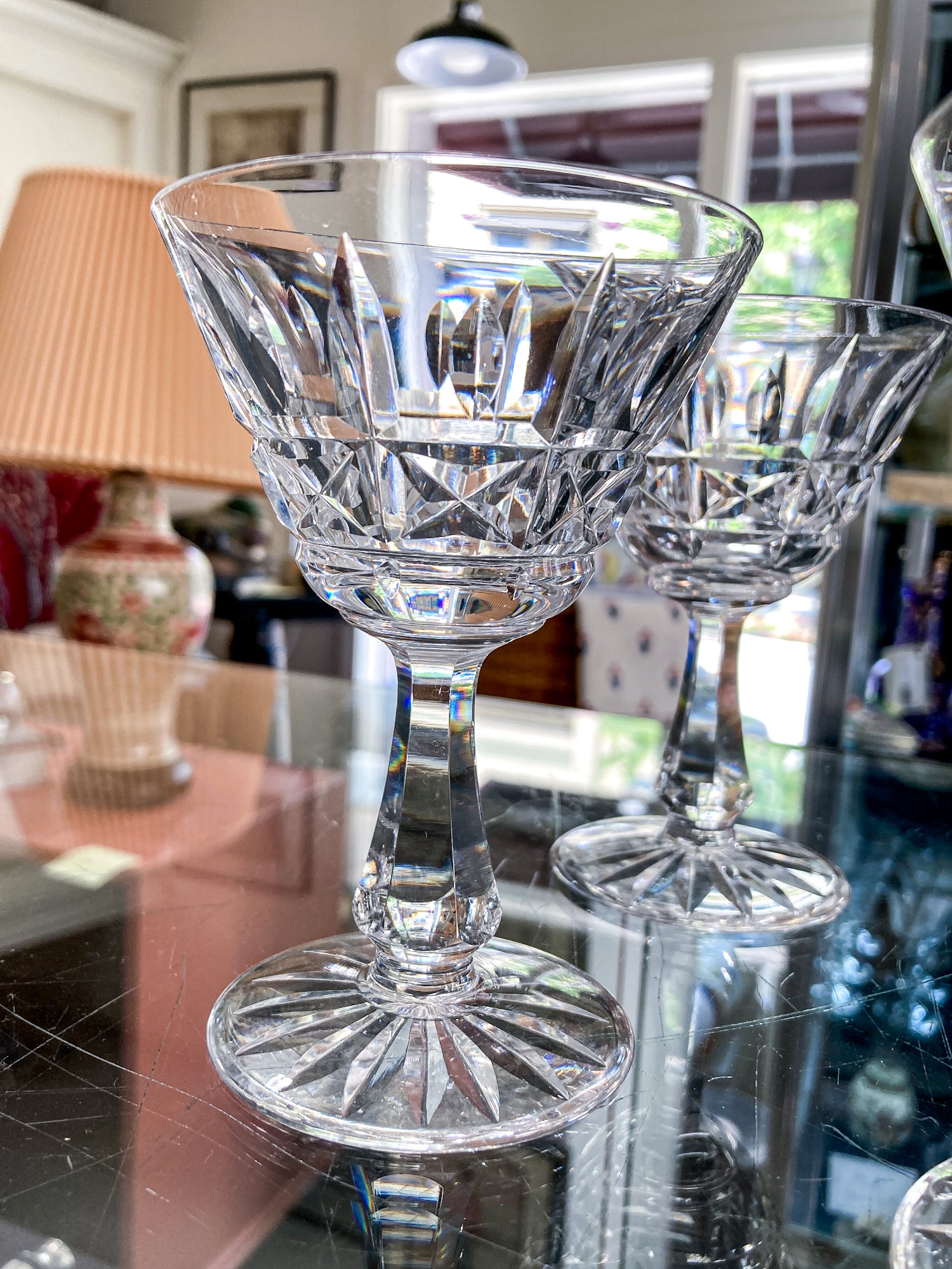 Set of Four Waterford Clear Crystal Kylemore Stemmed Cocktail Glasses