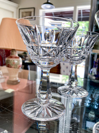 Set of Four Waterford Clear Crystal Kylemore Stemmed Cocktail Glasses