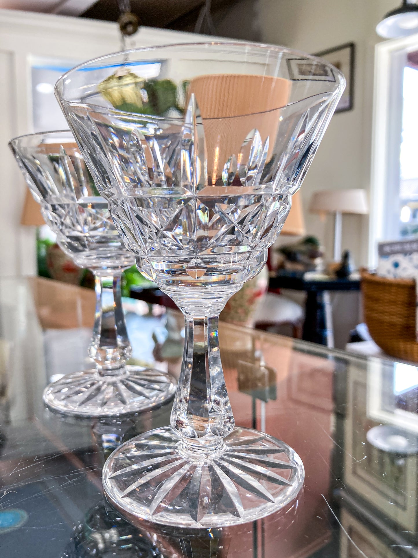 Set of Four Waterford Clear Crystal Kylemore Stemmed Cocktail Glasses
