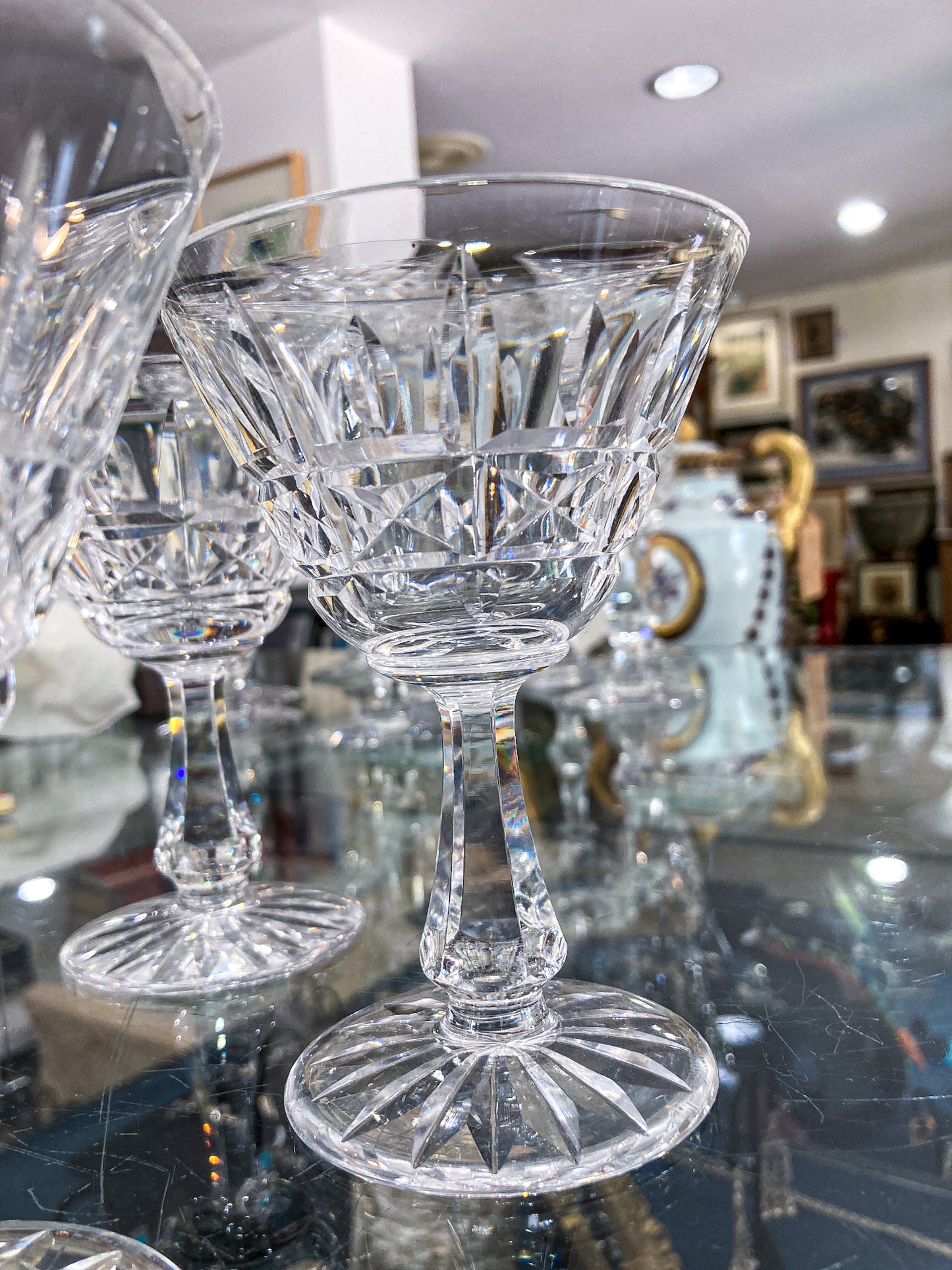 Set of Four Waterford Clear Crystal Kylemore Stemmed Cocktail Glasses
