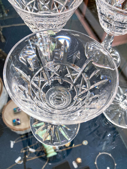 Set of Four Waterford Clear Crystal Kylemore Stemmed Cocktail Glasses