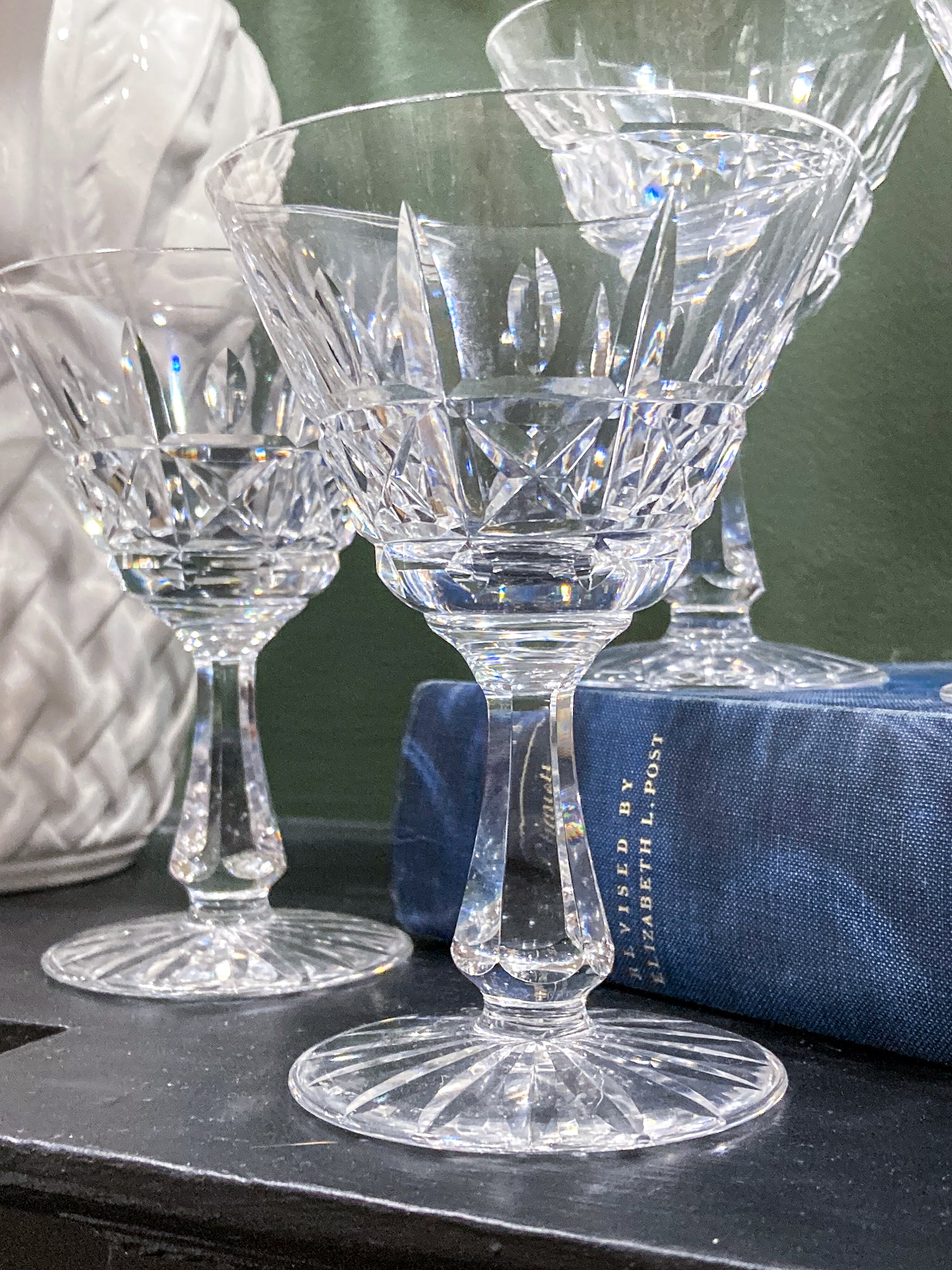 Set of Four Waterford Clear Crystal Kylemore Stemmed Cocktail Glasses