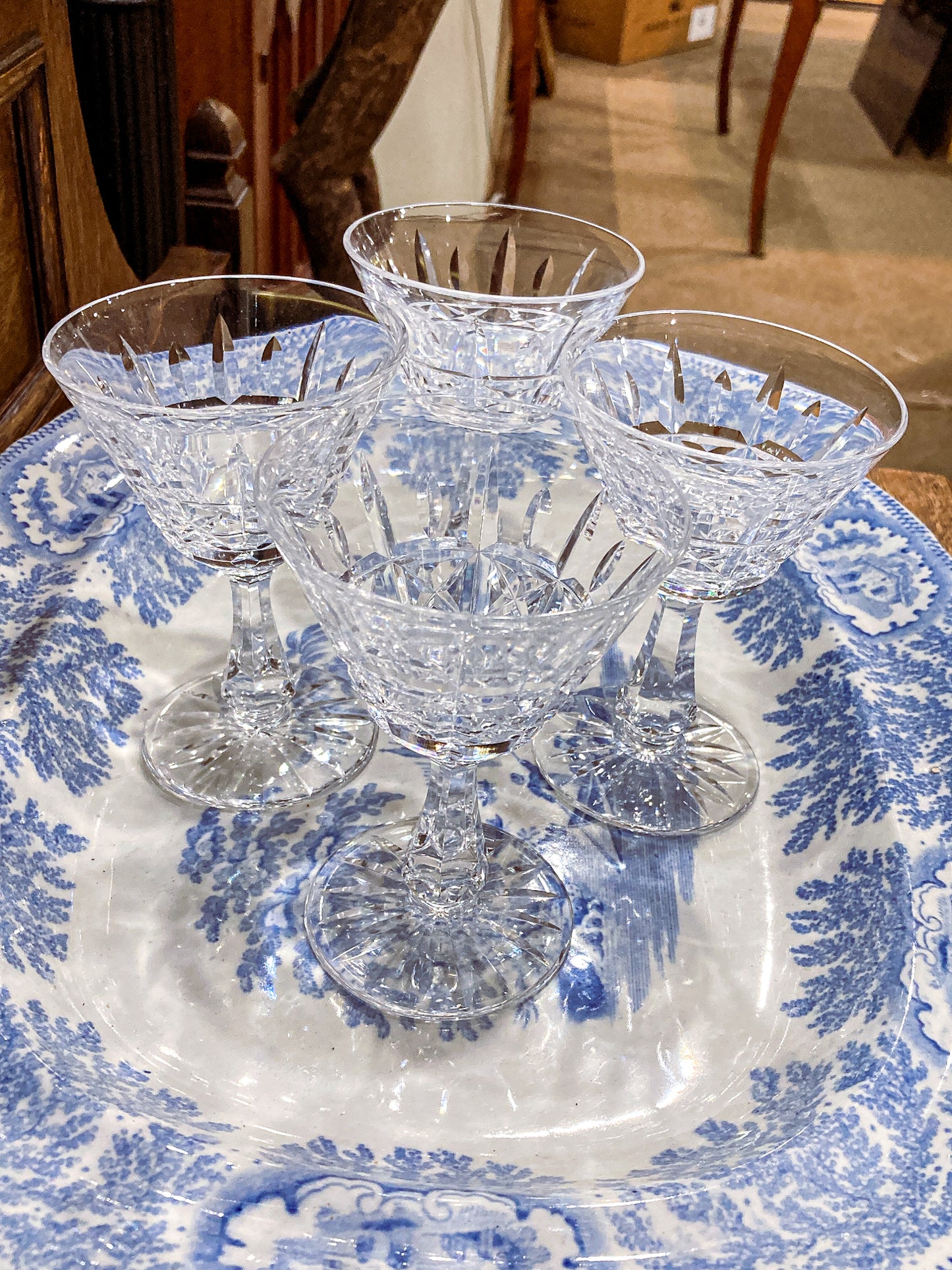 Set of Four Waterford Clear Crystal Kylemore Stemmed Cocktail Glasses