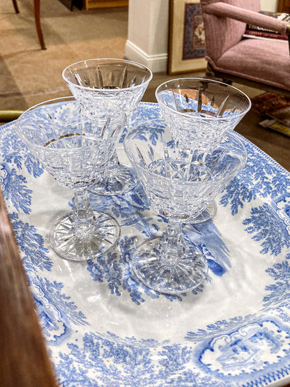 Set of Four Waterford Clear Crystal Kylemore Stemmed Cocktail Glasses