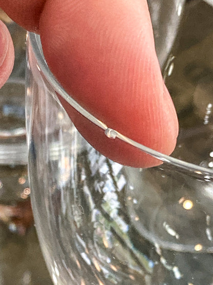 Set of Six Vintage 1960s Baccarat France Normandie Claret Crystal Wine Glasses