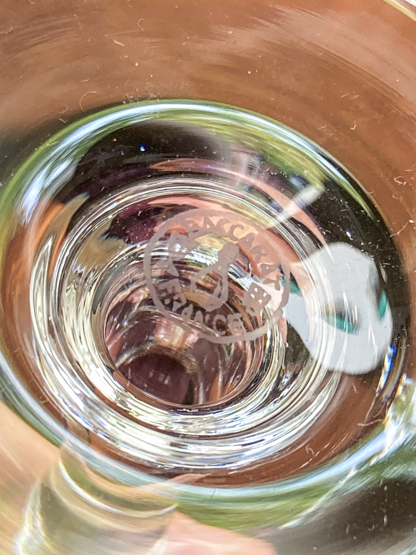 Set of Six Vintage 1960s Baccarat France Normandie Claret Crystal Wine Glasses