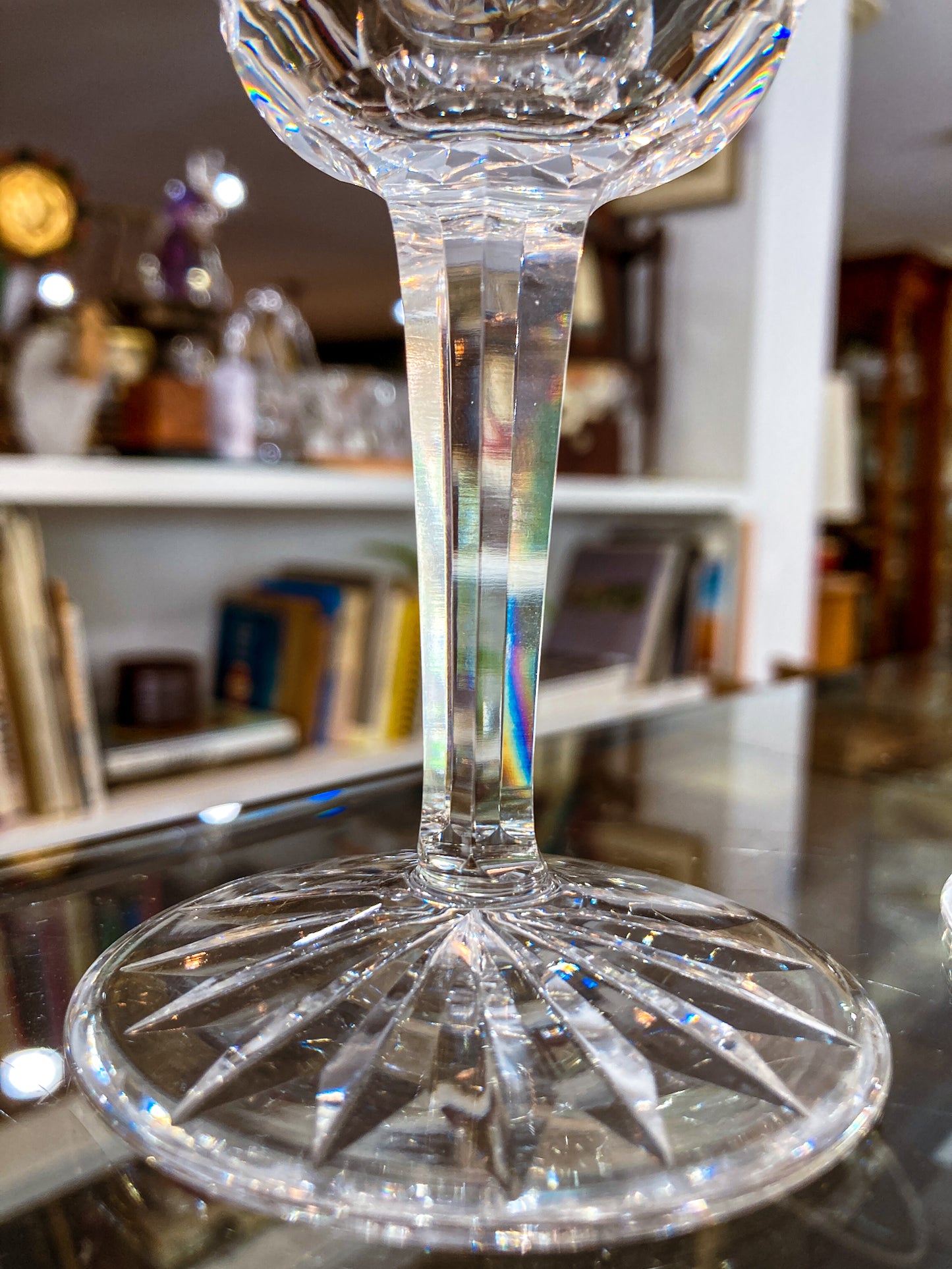 Set of Six Vintage Waterford Clear Crystal Lismore Stemmed Wine Glasses