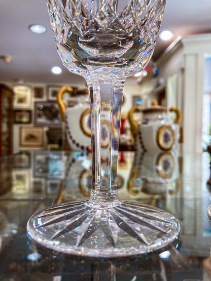 Set of Six Vintage Waterford Clear Crystal Lismore Stemmed Wine Glasses
