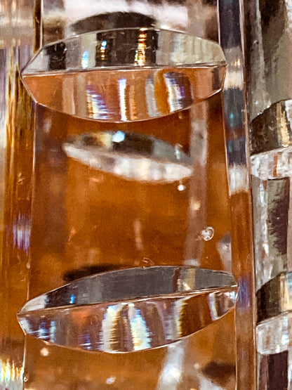 Stunning Vintage Clear Crystal Cut Teardrop Fluted Waterford Vase