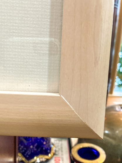 Vibrant Canyon River Watercolor Landscape Signed Framed Painting Art