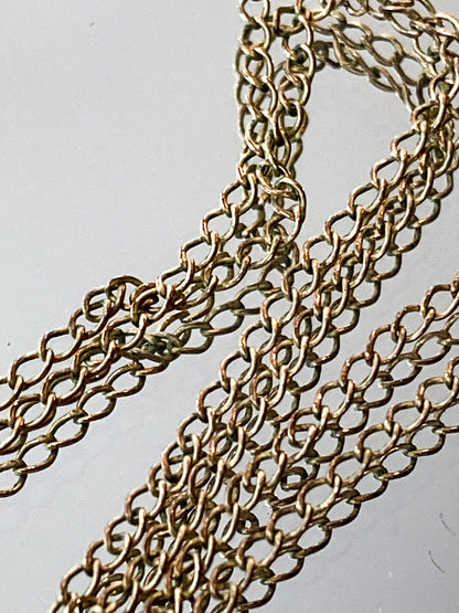 Vintage Gold Filled Engraved Heart Photo Locket Pendant Necklace