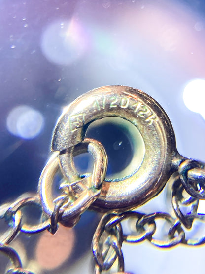 Vintage Gold Filled Engraved Heart Photo Locket Pendant Necklace