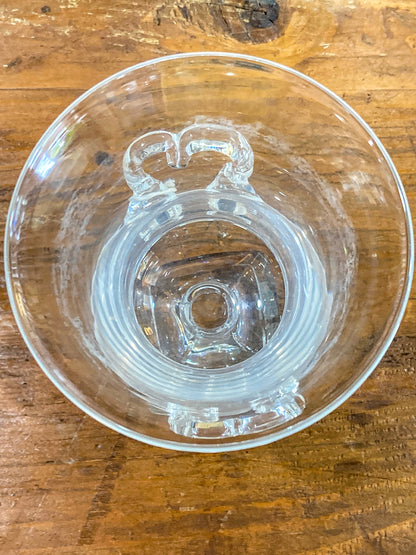 Antique 1930s Steuben Clear Crystal Double Handled Urn Shaped Vase