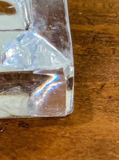 Antique 1930s Steuben Clear Crystal Double Handled Urn Shaped Vase