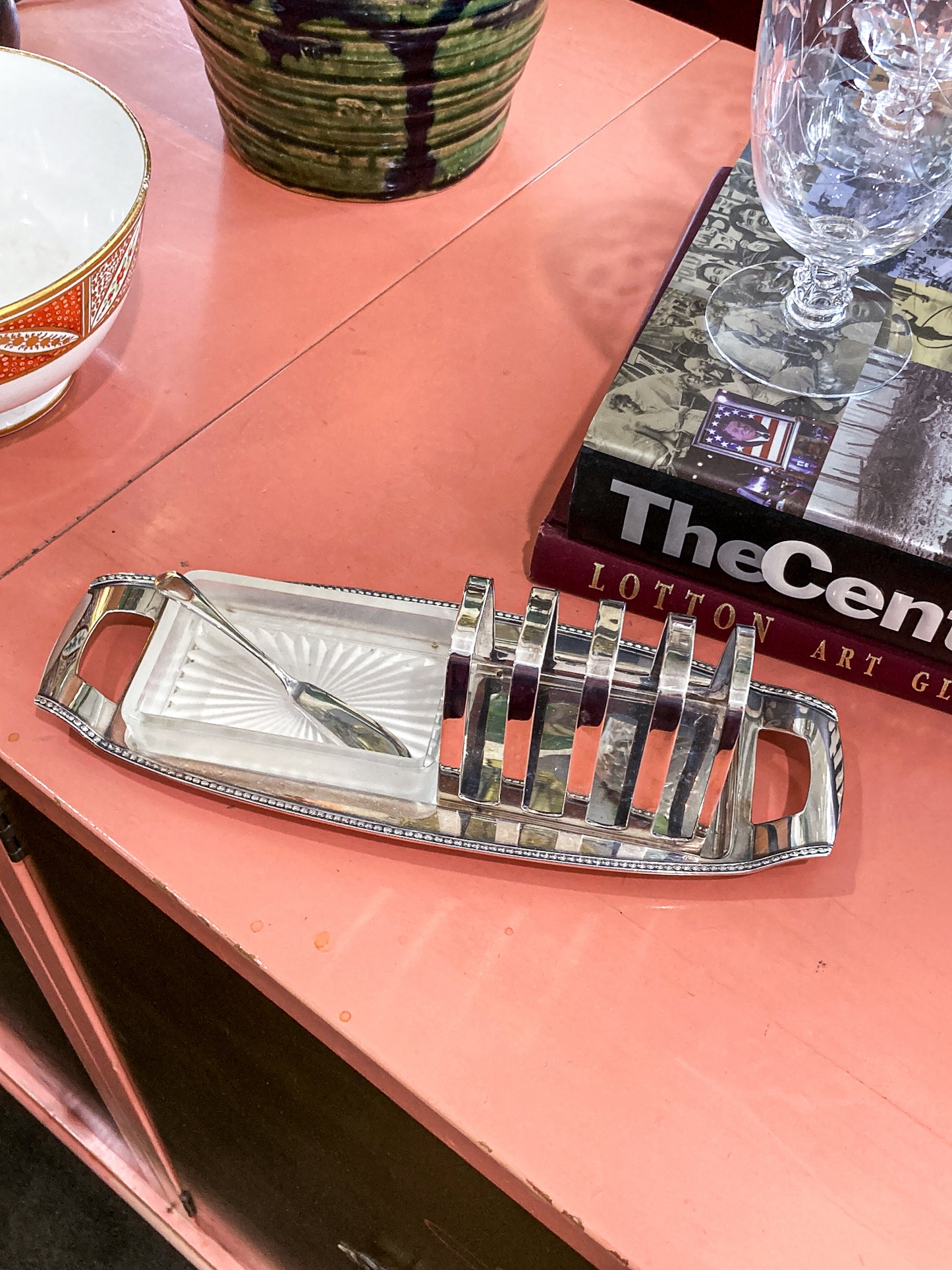 Vintage 1940s Gerard & Co Silver Plated Butter Toast Rack Breakfast Caddy