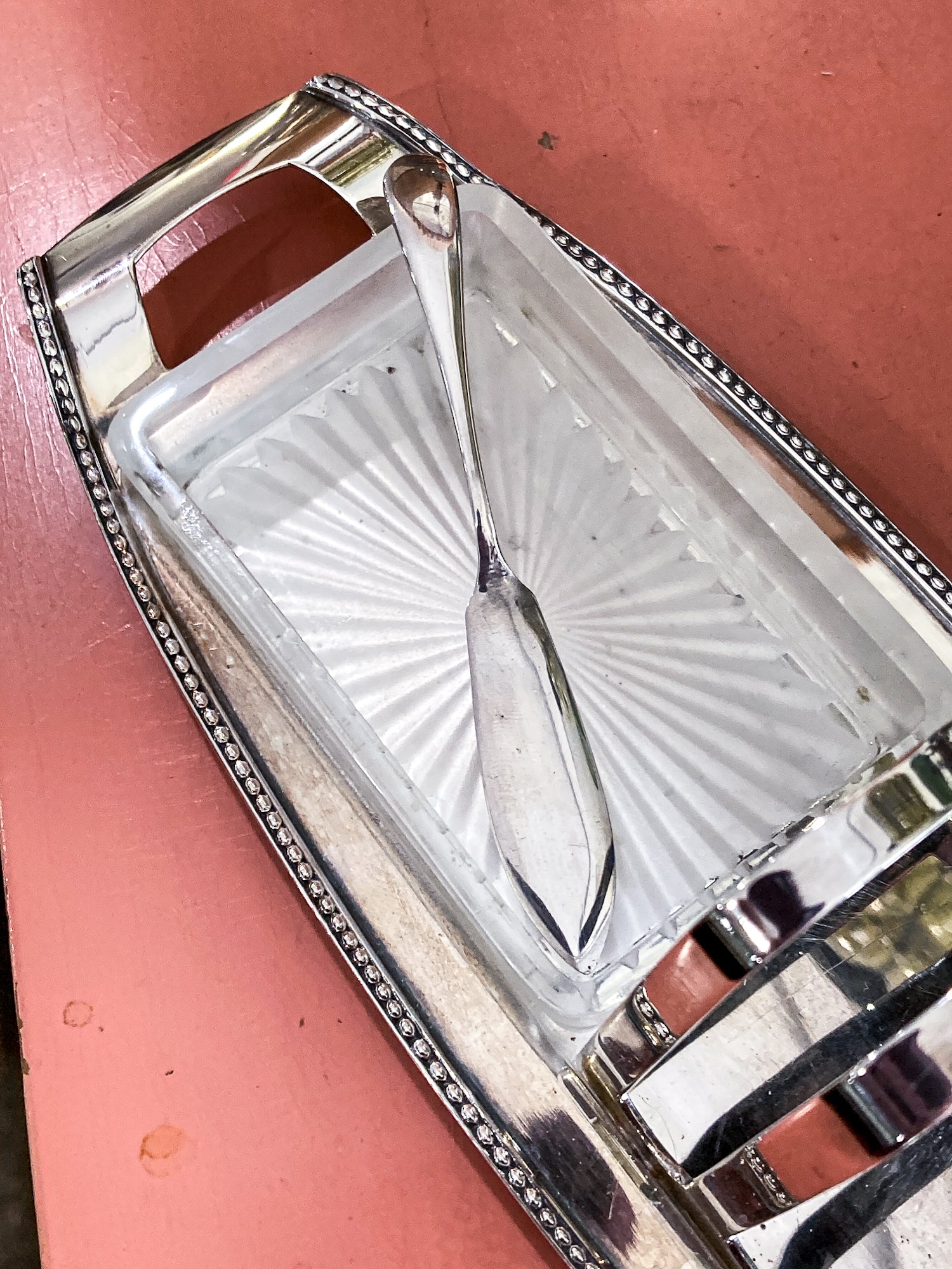 Vintage 1940s Gerard & Co Silver Plated Butter Toast Rack Breakfast Caddy