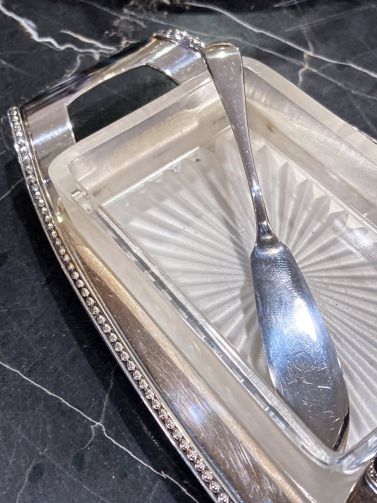 Vintage 1940s Gerard & Co Silver Plated Butter Toast Rack Breakfast Caddy