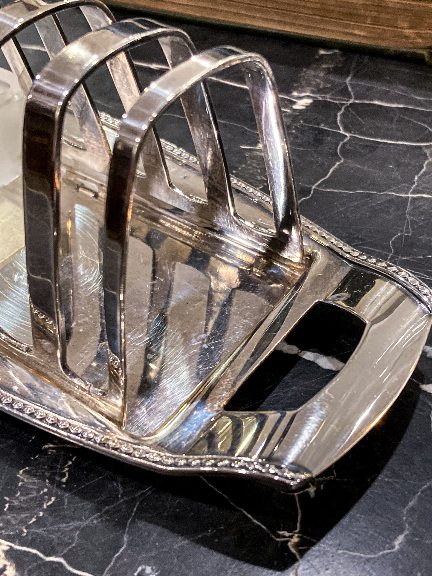 Vintage 1940s Gerard & Co Silver Plated Butter Toast Rack Breakfast Caddy