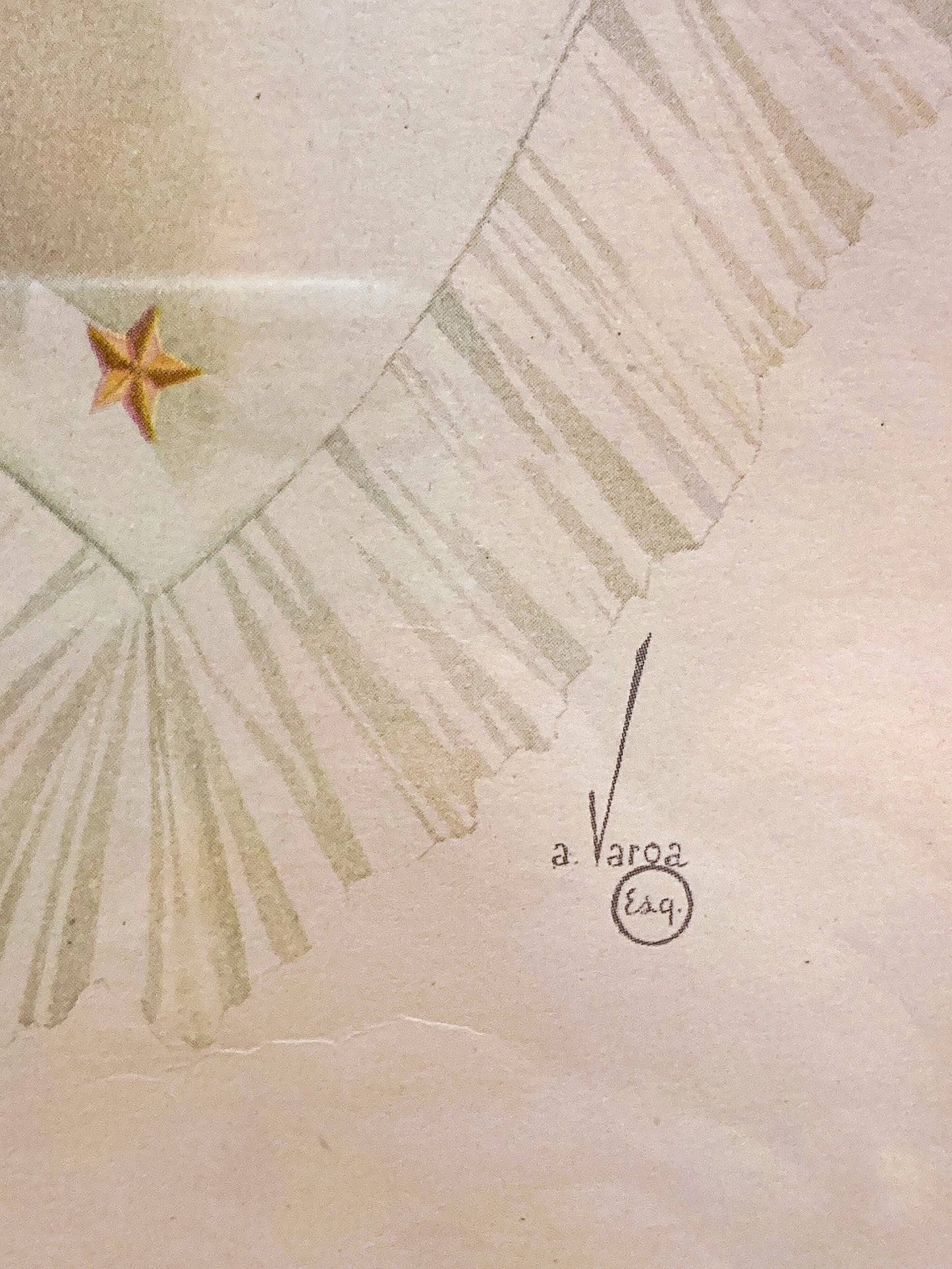 1942 January Pin-Up Girl Esquire Calendar Page Vargas Framed Illustration