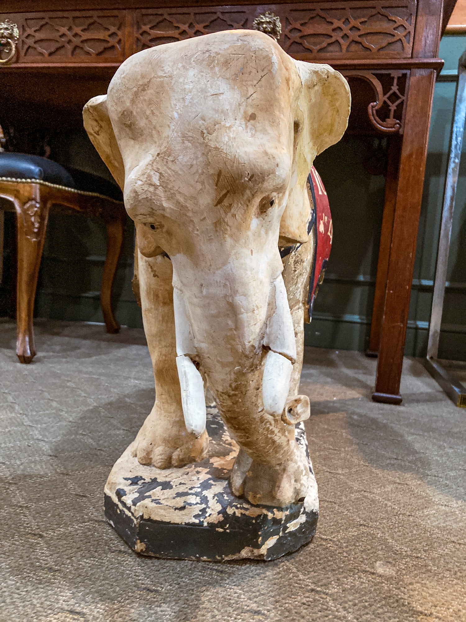 Vintage 1944 Republican Political Presidential Race Plaster Elephant Statue