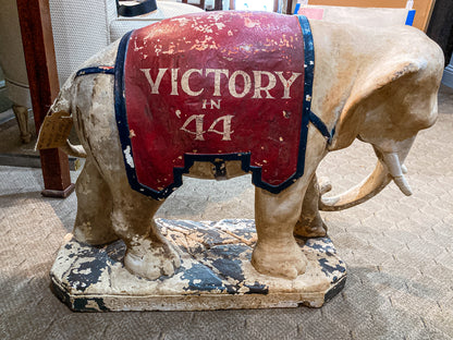Vintage 1944 Republican Political Presidential Race Plaster Elephant Statue