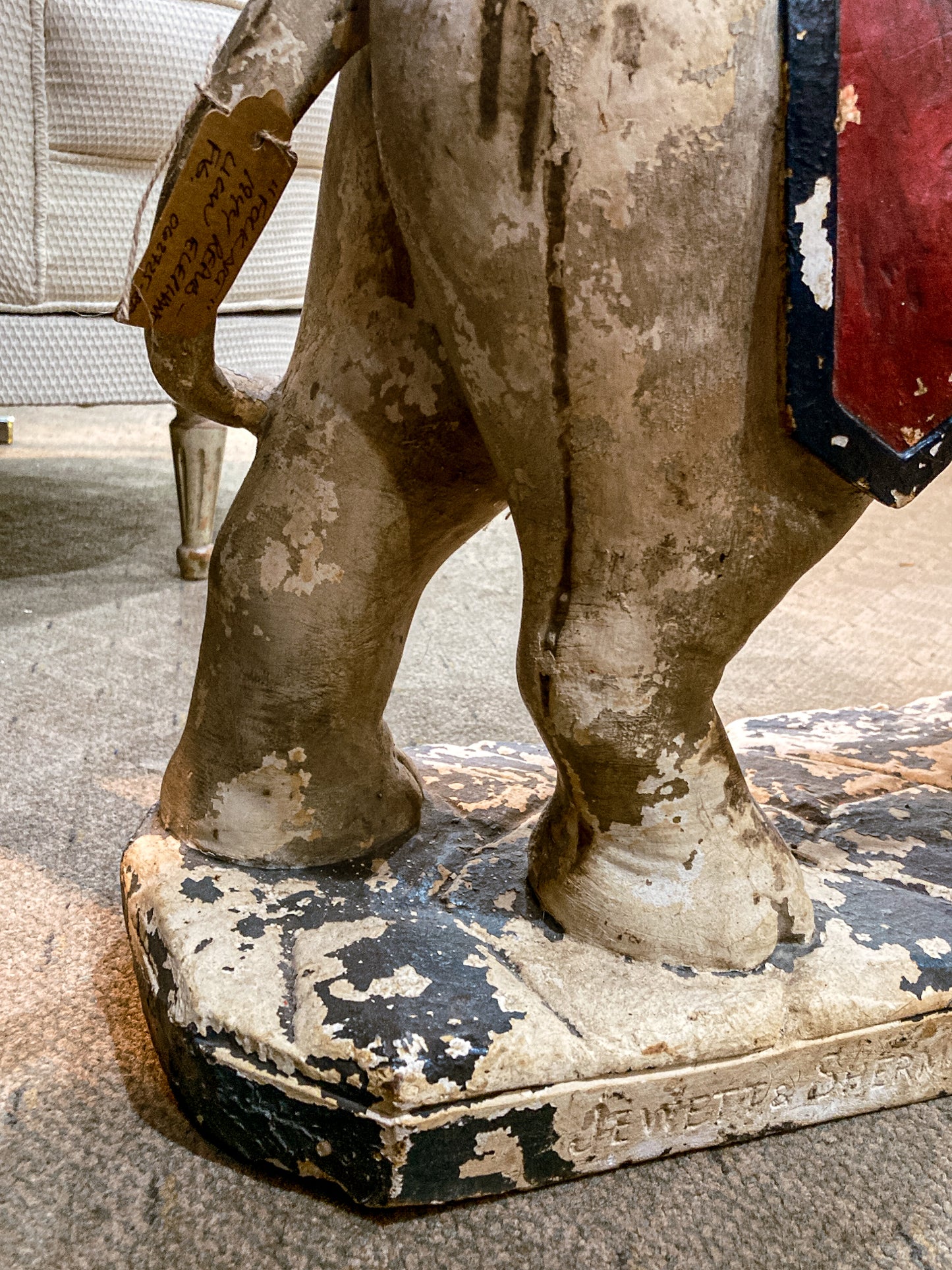 Vintage 1944 Republican Political Presidential Race Plaster Elephant Statue