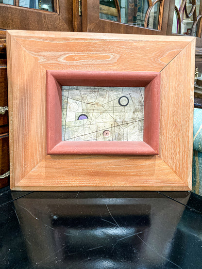 Vintage 1945 Ben Nicholson Parrot's Eye Decorative MCM Framed Art Print