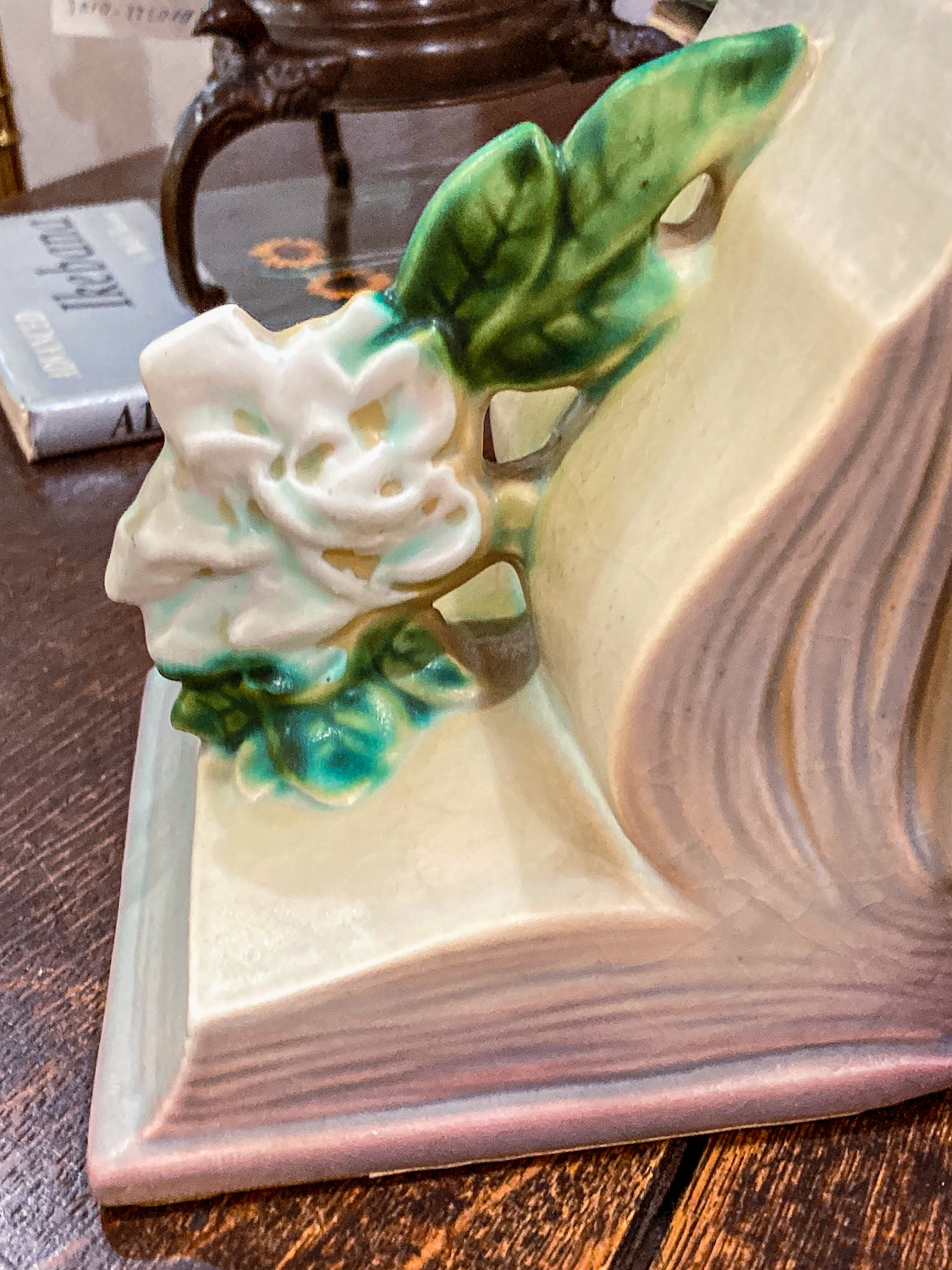 Roseville Gardenia 1950 Pottery Bookends popular #659