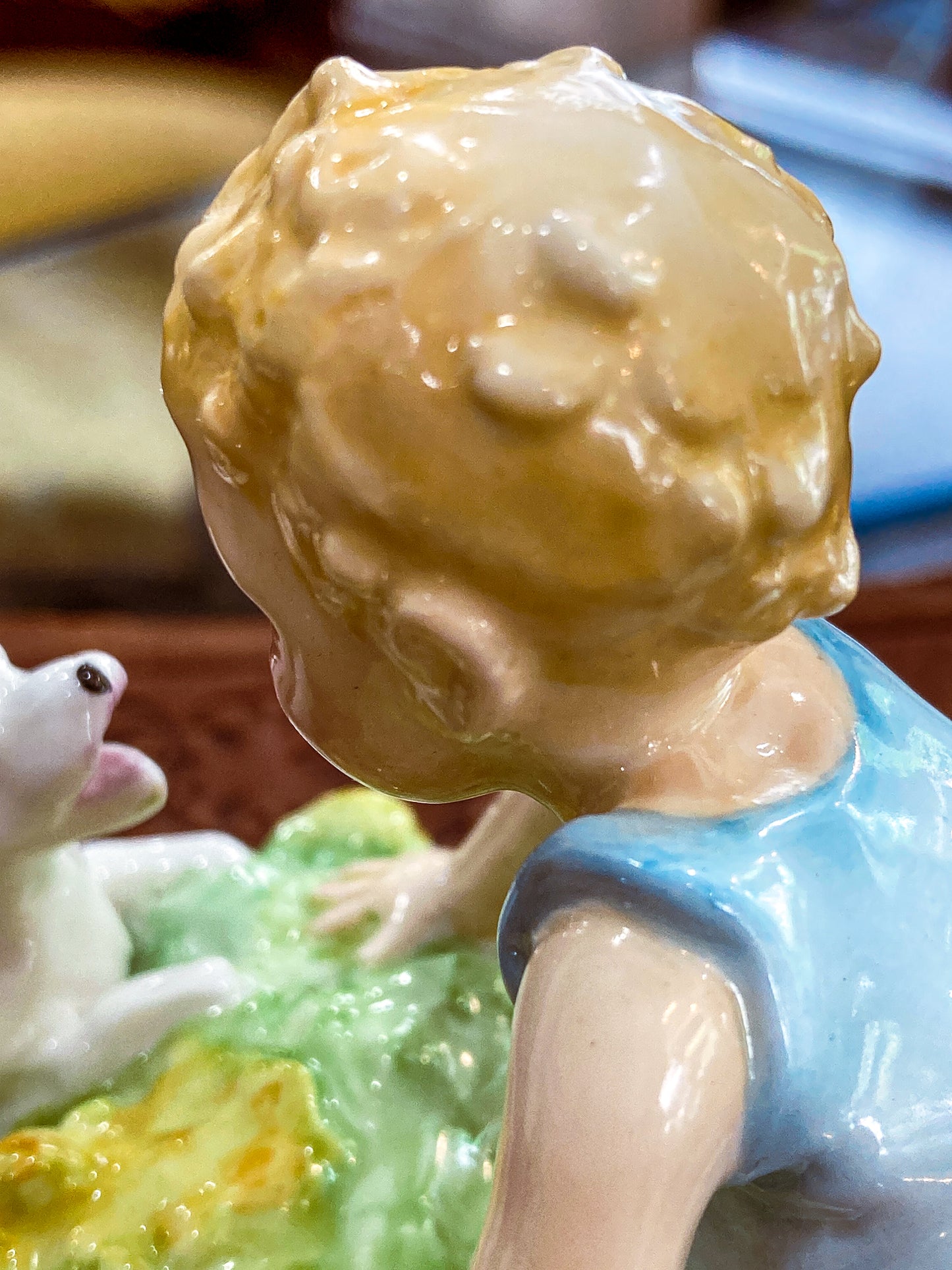Vintage 1950's "Two Babies" Boy Dog Royal Worcester England Porcelain Figurine
