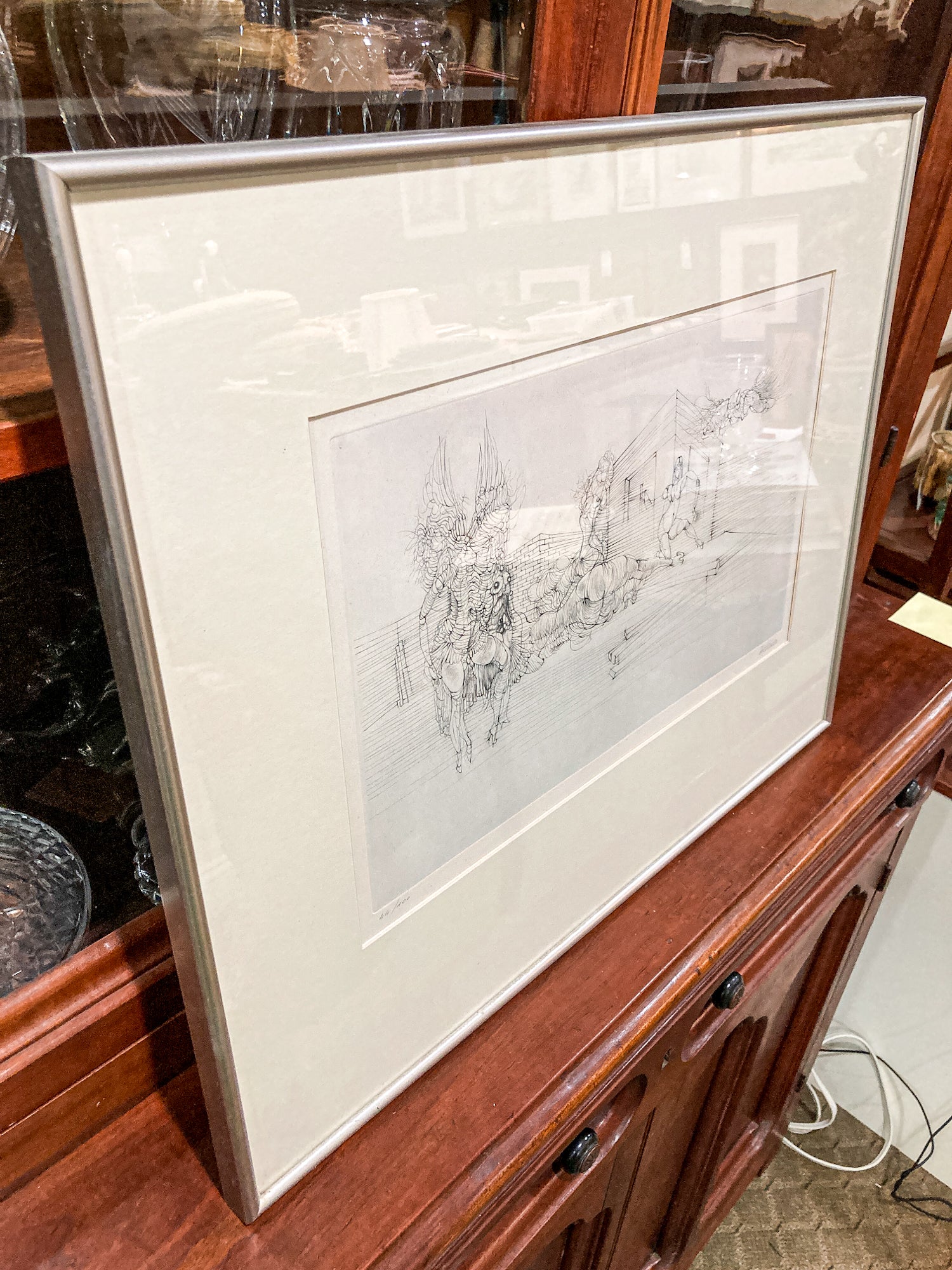Vintage 1955 Hans Bellmer (1902-1975) Untitled Edition 44/100 Framed Etching