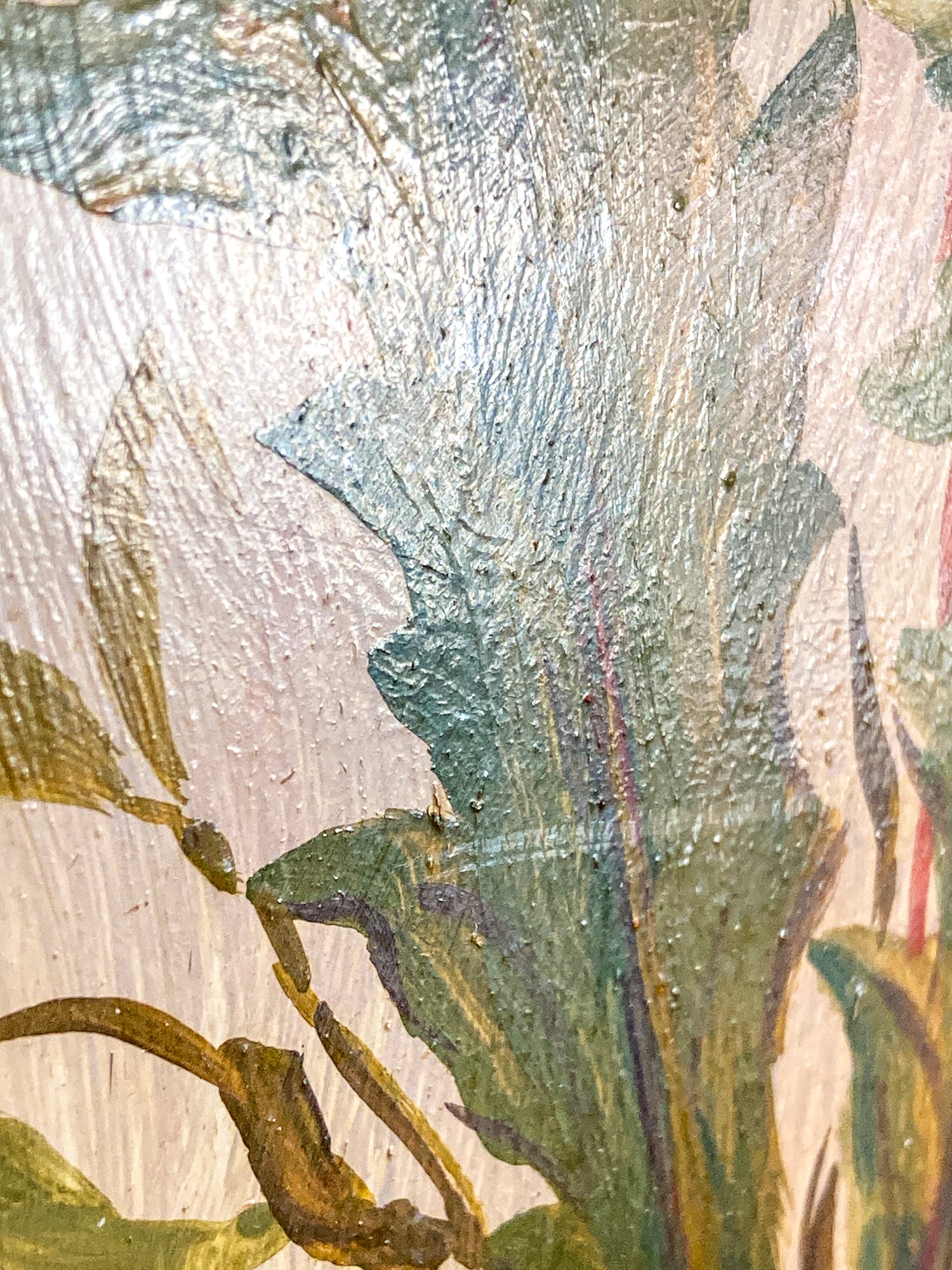 Vintage 1960s Floral Botanical W.T. Burger Co. Signed Sol Framed Oil on Board Painting