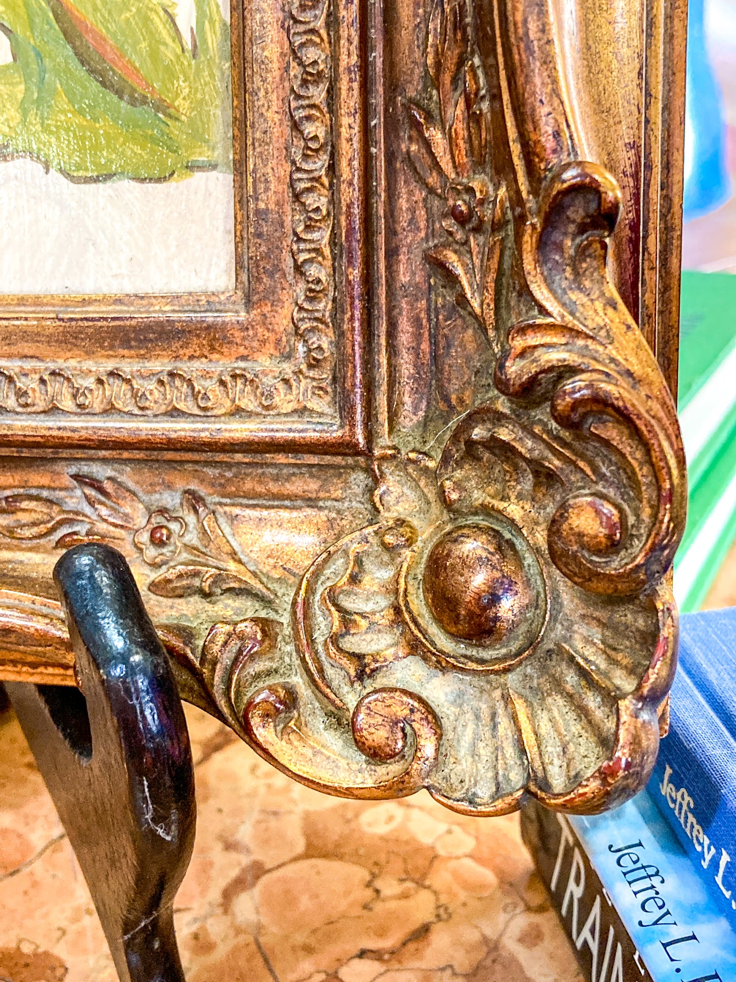 Vintage 1960s Floral Botanical W.T. Burger Co. Signed Sol Framed Oil on Board Painting